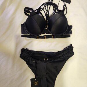 Honey Birdette Shibari Bra and Panty Set- Sold Out- 32B and XS- New With Tags